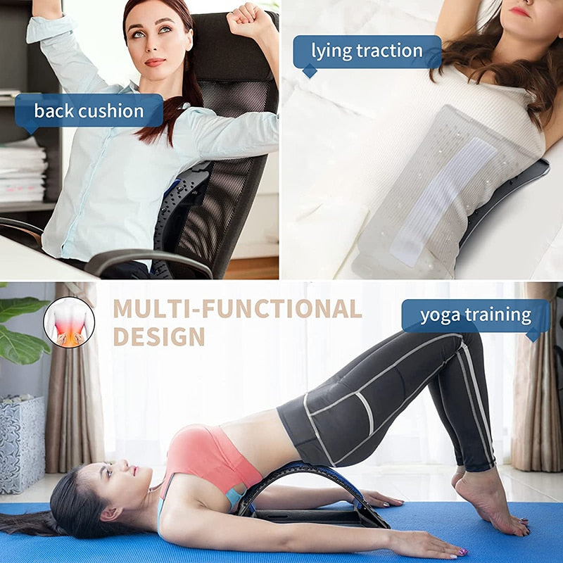 Back Massager Stretcher Equipment Tools Support Relaxation Spine Pain Relief