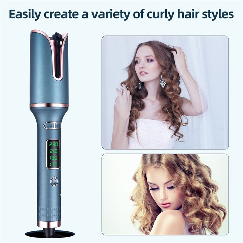 Automatic Professional Curling Iron Rotating Curler for Curls Waves Ceramic Wand