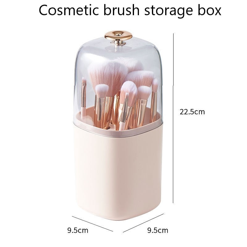 360° Rotating Makeup Brushes Holder Desktop Cosmetics Container