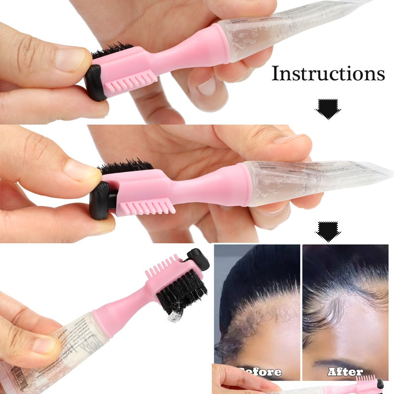 3 In 1 Edge Brush with Gel Dispenser, Quick Refill edge control