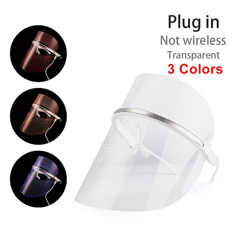 3 Colors LED Light Therapy Face Mask