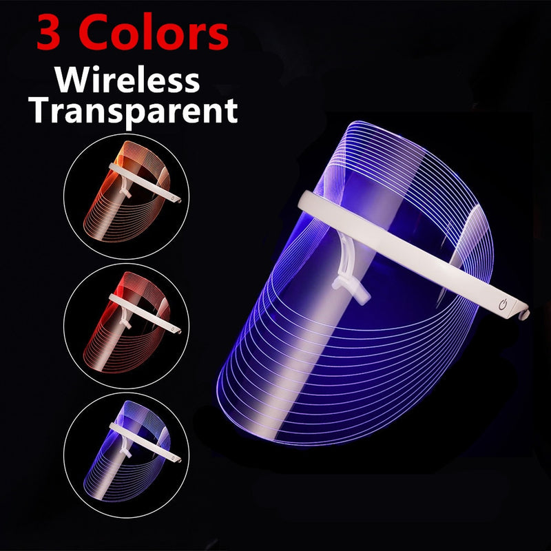 3 Colors LED Light Therapy Face Mask