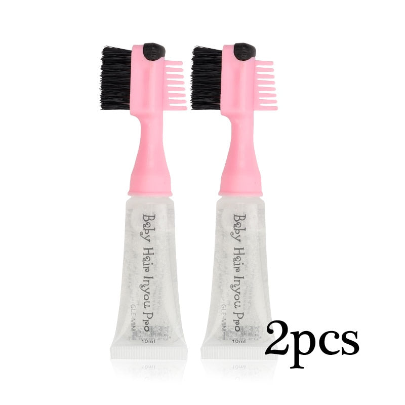 3 In 1 Edge Brush with Gel Dispenser, Quick Refill edge control