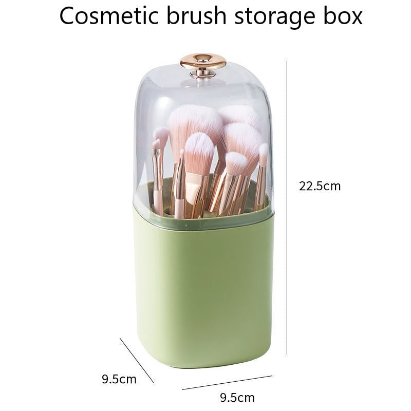 360° Rotating Makeup Brushes Holder Desktop Cosmetics Container